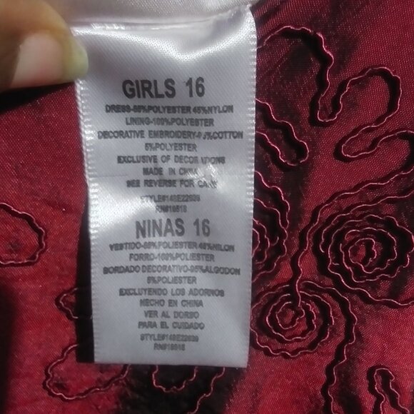 Jenny and Me Girl's Formal Embroidery Dress Events sz 16 FREE SHIPPING!! - Picture 7 of 11